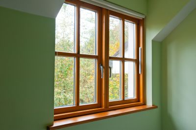 Double-Hung Windows on a Living Room